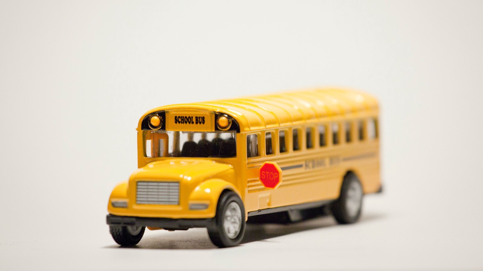 toy school bus on white background