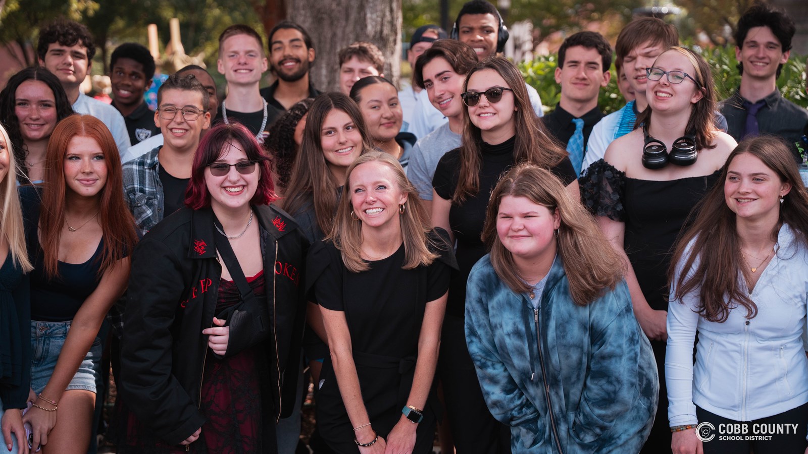 Amanda Dillard with her students
