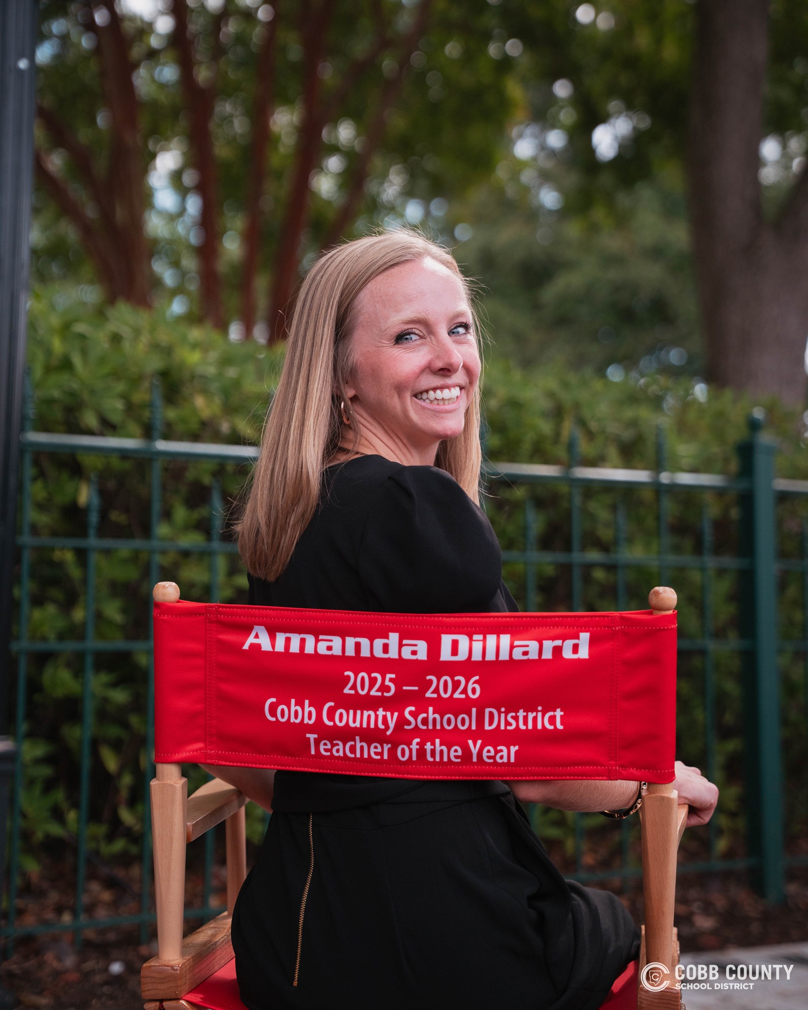 Amanda Dillard sitting on chair