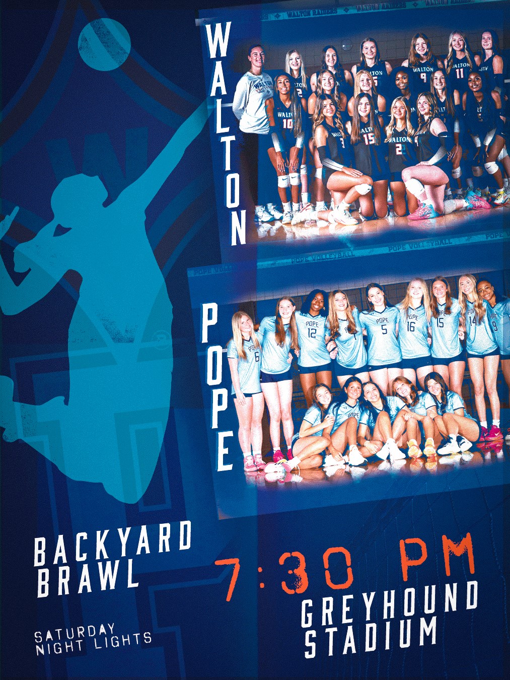 Backyard Brawl Volleyball Walton at Pope