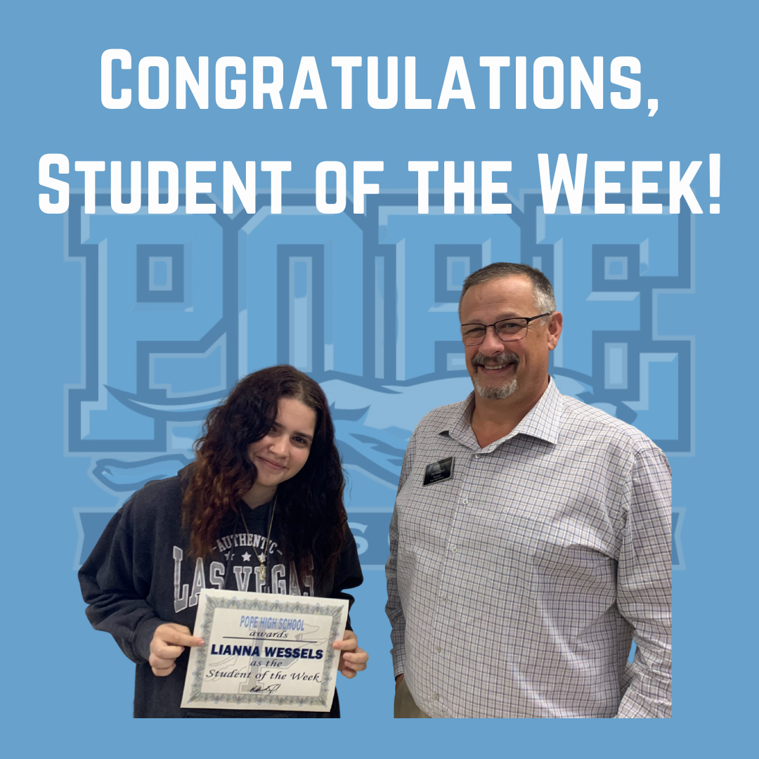 Student of the week with principal