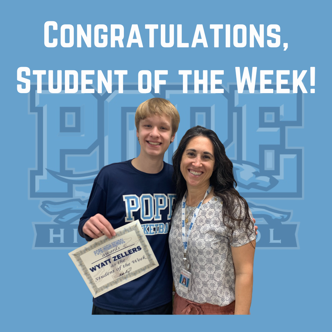 Student of the week with principal