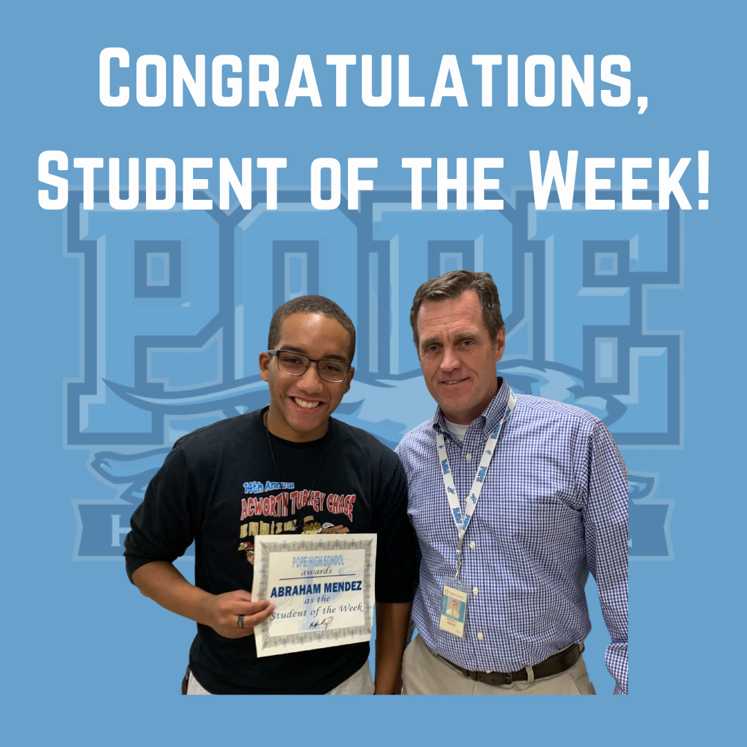 Student of the week and principal