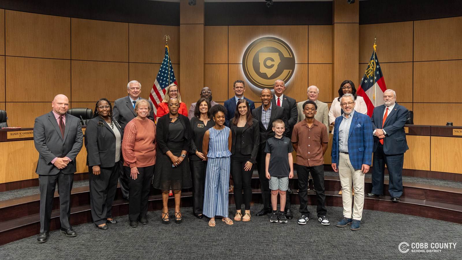 2024-2025 Regional Deaf and Hard of Hearing (DDHH) Team Math Competition First Place Winners – Logan Volker, Lost Mountain Middle School, Gabrielle Graham, Lovinggood Middle School, and Larenzo Parker, Pine Mountain Middle School