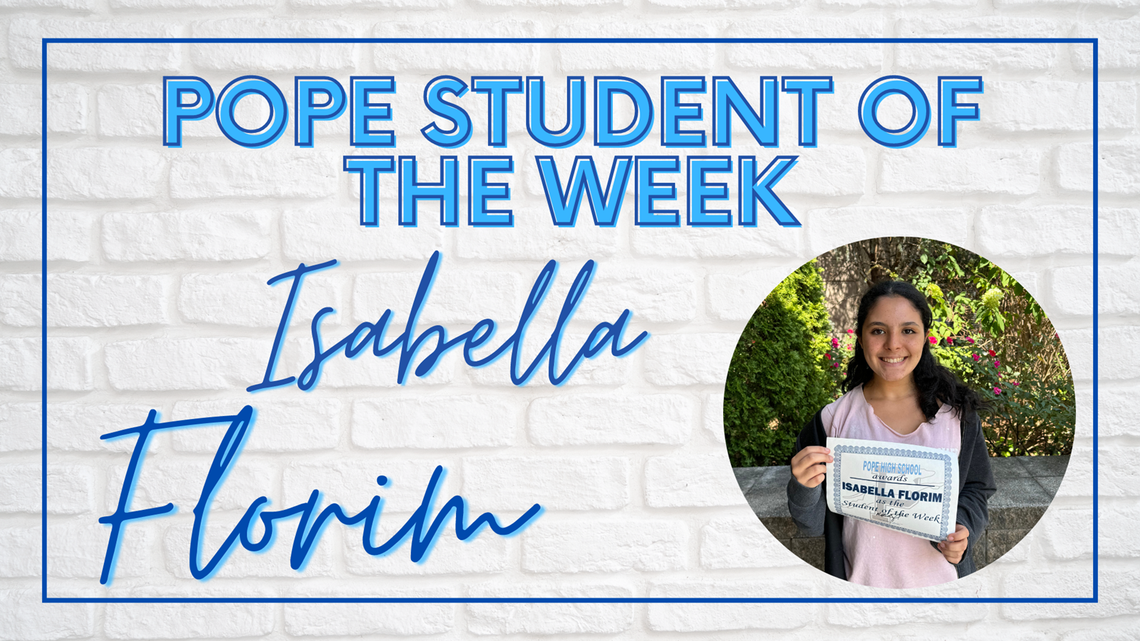 student of the week