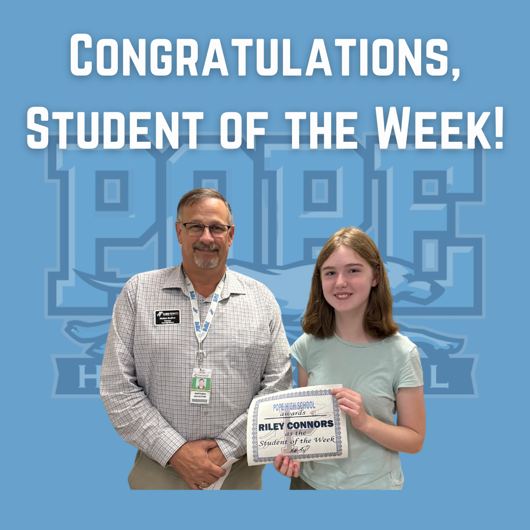 Student of the week with principal