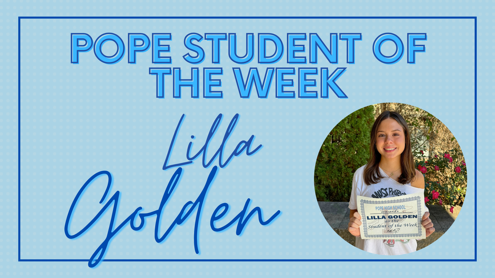 student of the week