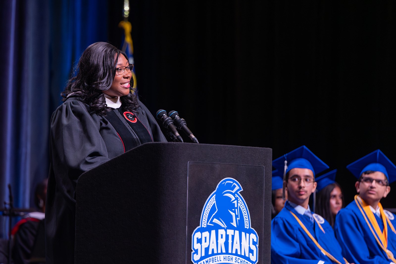 Cobb Schools Board Members proudly celebrate graduates during commencement ceremonies, honoring the achievements of Cobb students as they take their next steps toward future success.