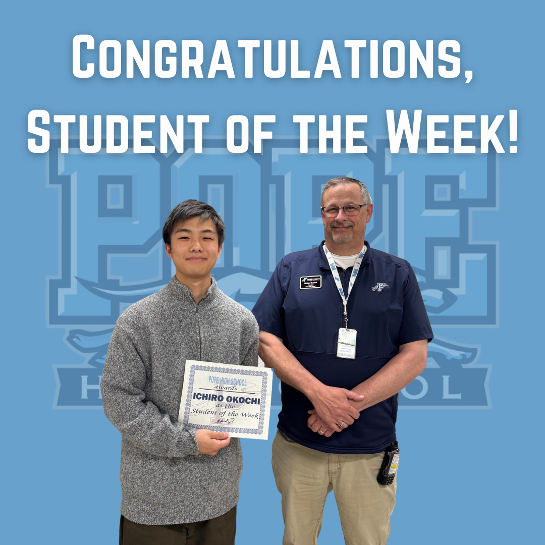 student of the week with principal