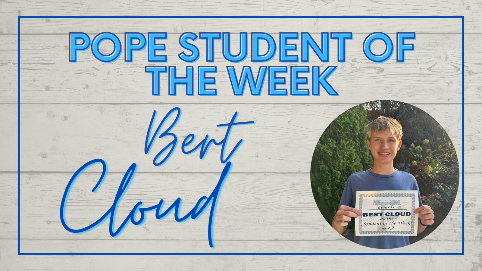 Student of the week
