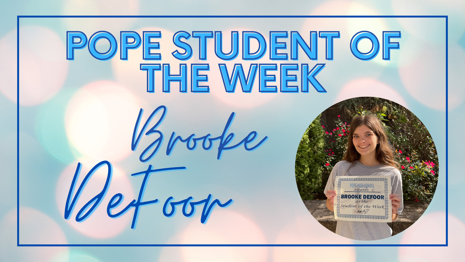 student of the week