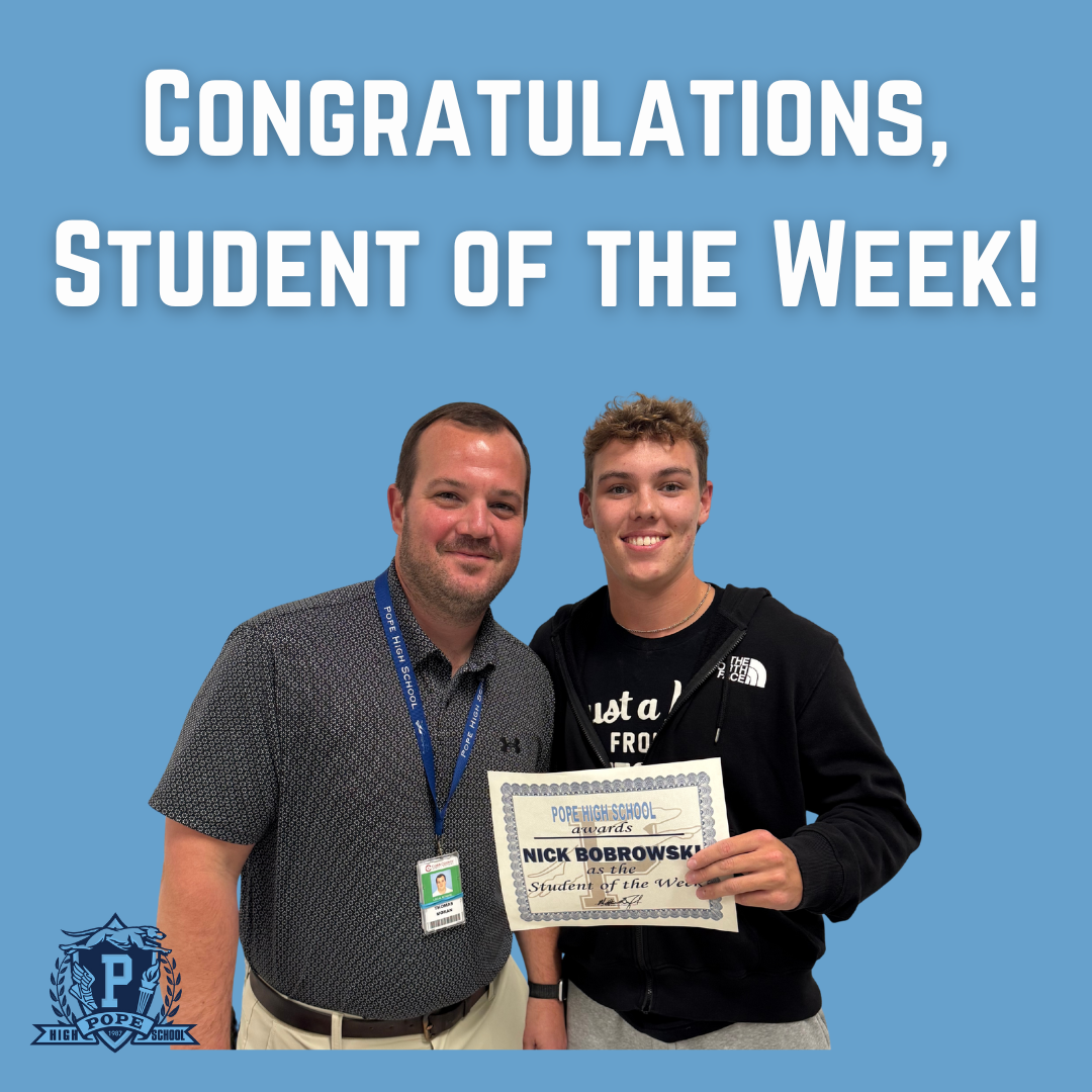 student of the week with principal