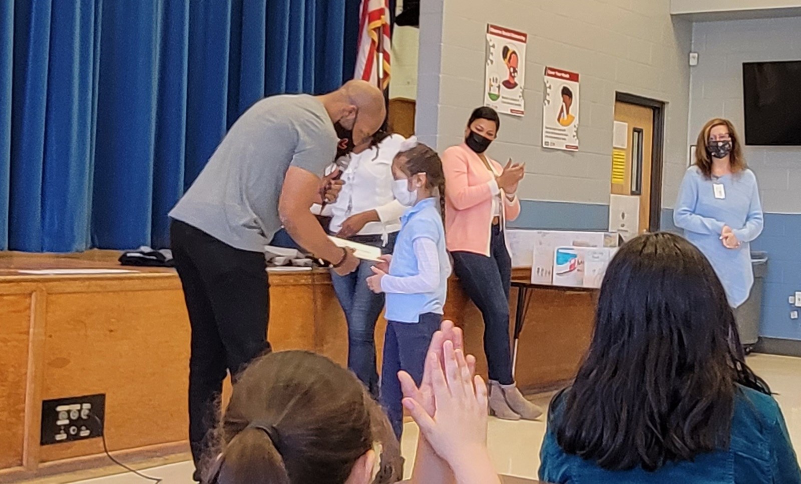 student receiving certificate