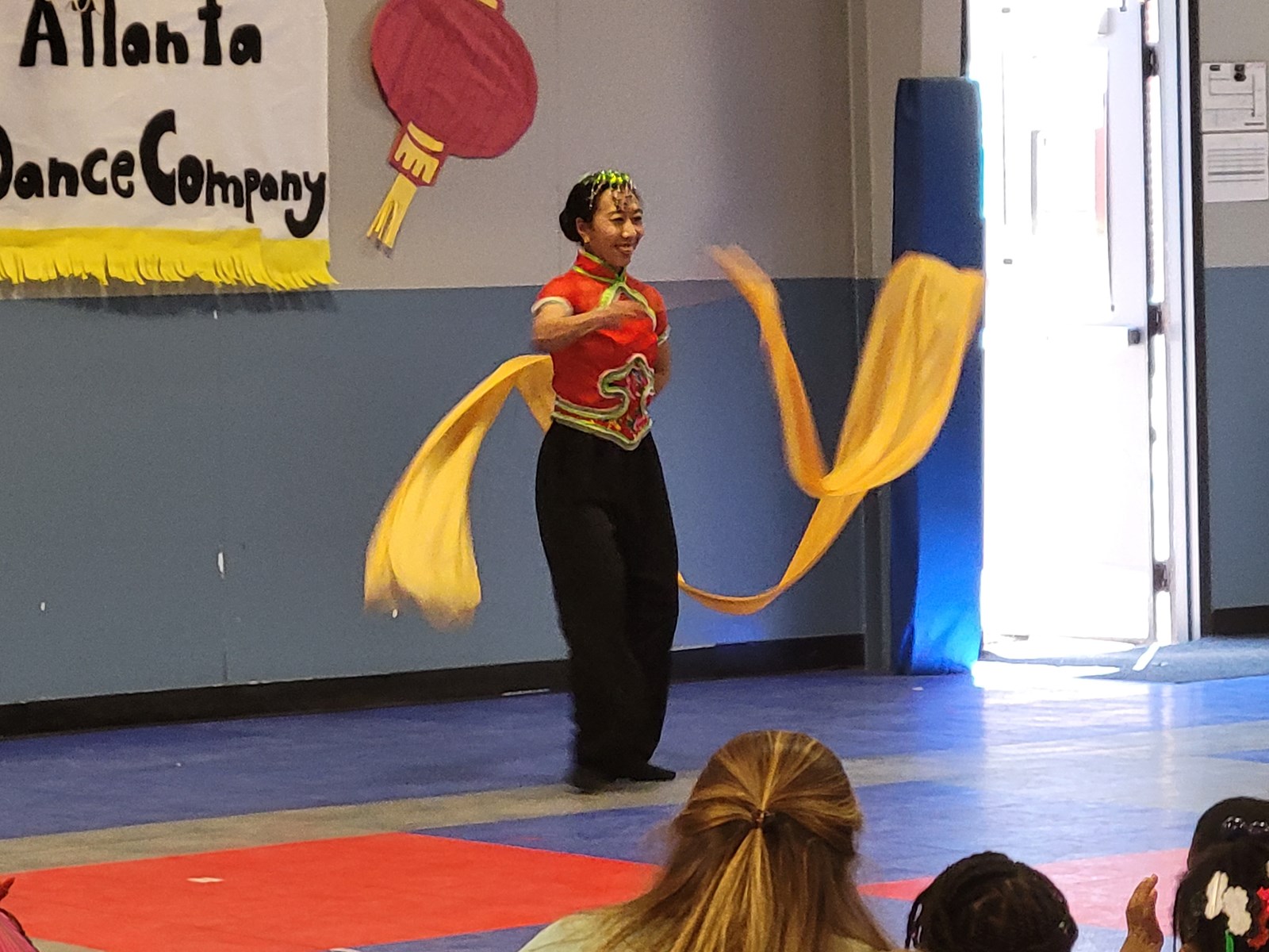 Chinese ribbon dancing