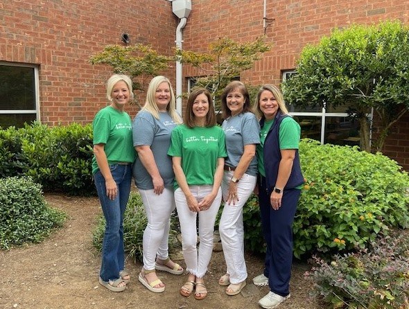 Office Staff: Left to right: Marla Raines, Laura Gerstenberger, Leighann Buford, Susan Rozelle, and Jacey Stafford