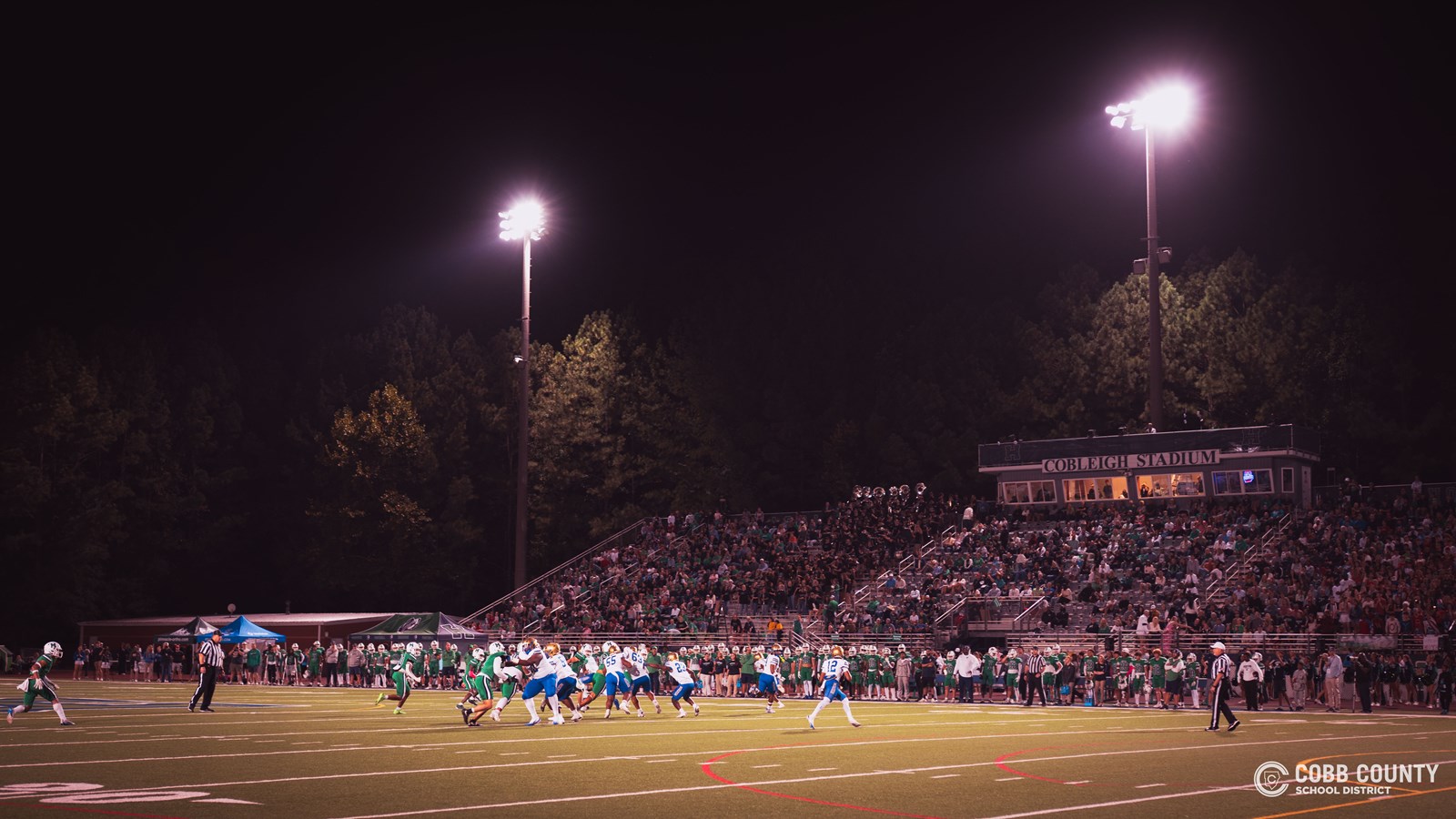 Friday Night lights from Harrison's Cobleigh Stadium