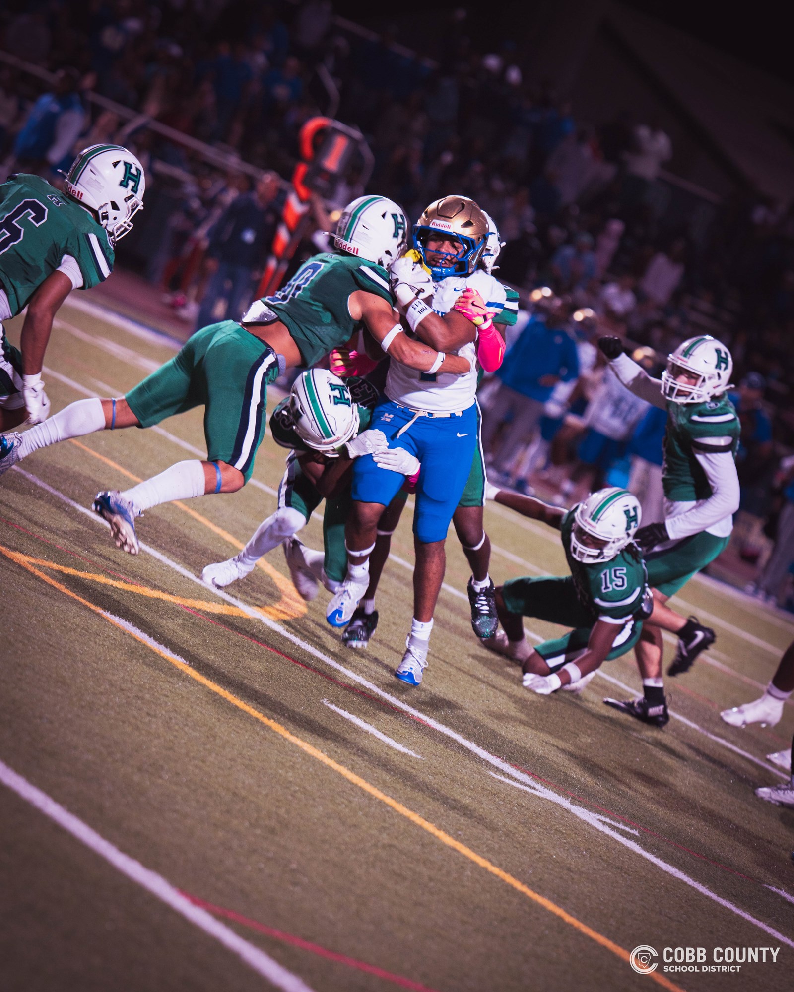 McEachern running back fights through the Harrison defense