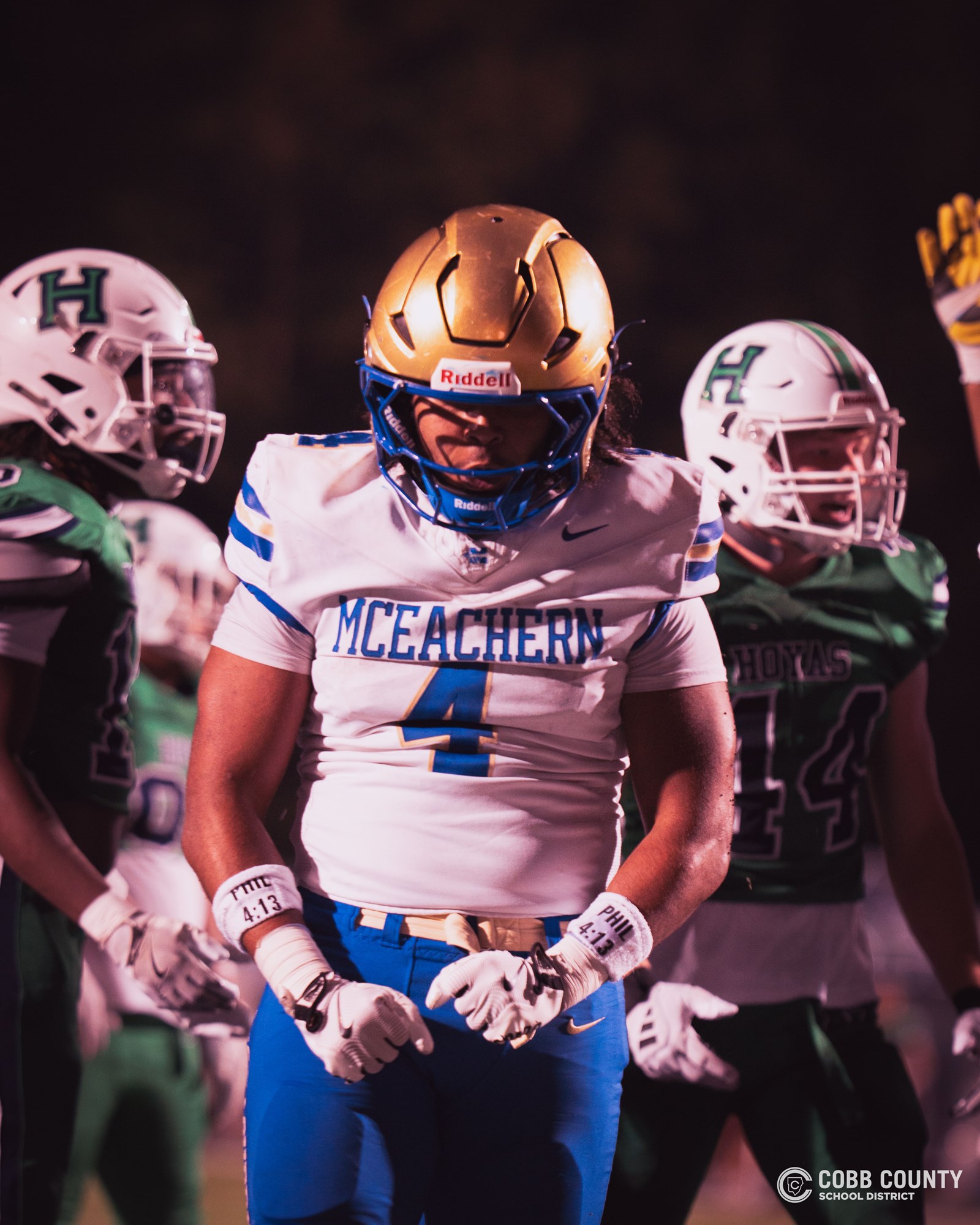 McEachern senior running back Henry Pullen celebrates a TD