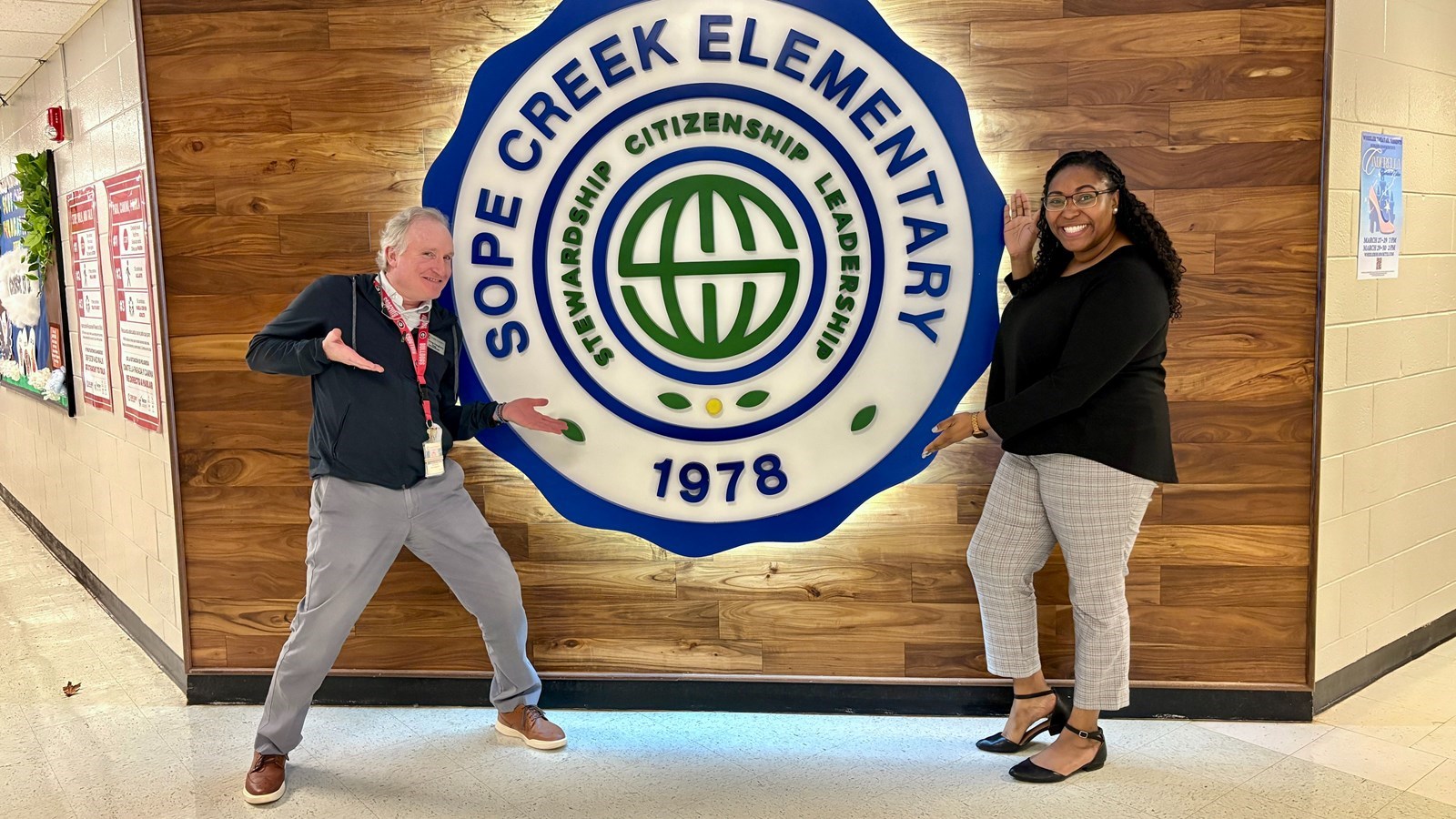Cobb Board Members like Nichelle Davis visit schools throughout the school year.
