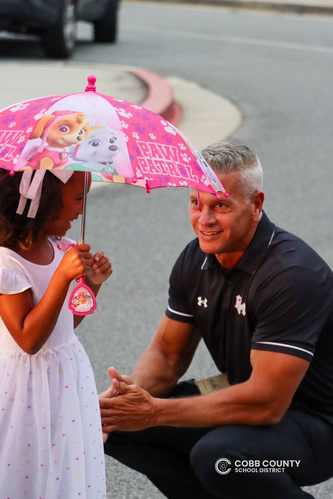 Pickett's Mill Elementary School Principal greeted students with smiles and high-fives on the first day of school, setting a positive tone for a year full of learning and growth.