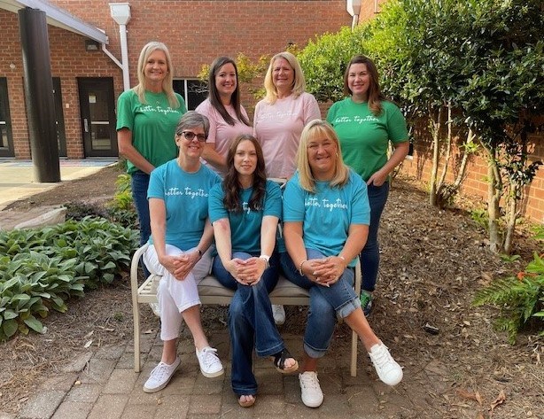 Instructional Support Staff: Front Row: Elaine Cunningham, Bethany Snyder, Tara Jones Back Row: Kellee Strickland, Heather Henslee, Libby Mitchell, and Abbey Allee