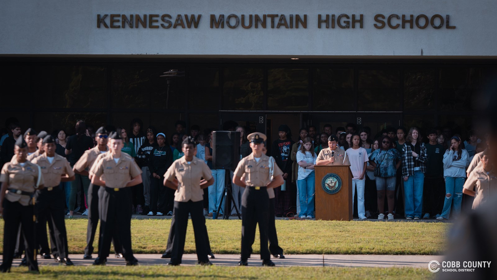 KMHS JROTC cadets led a moving ceremony to honor 9/11 and those who sacrificed their lives.