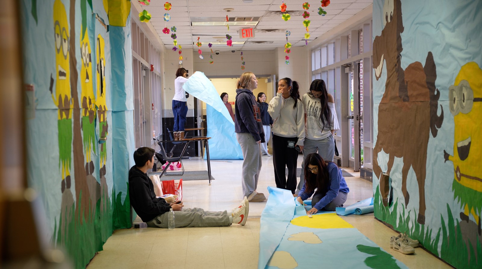 Kennesaw Mountain student volunteers prep the school for the annual Dance of the Year hosted for students with special needs from across Cobb County.