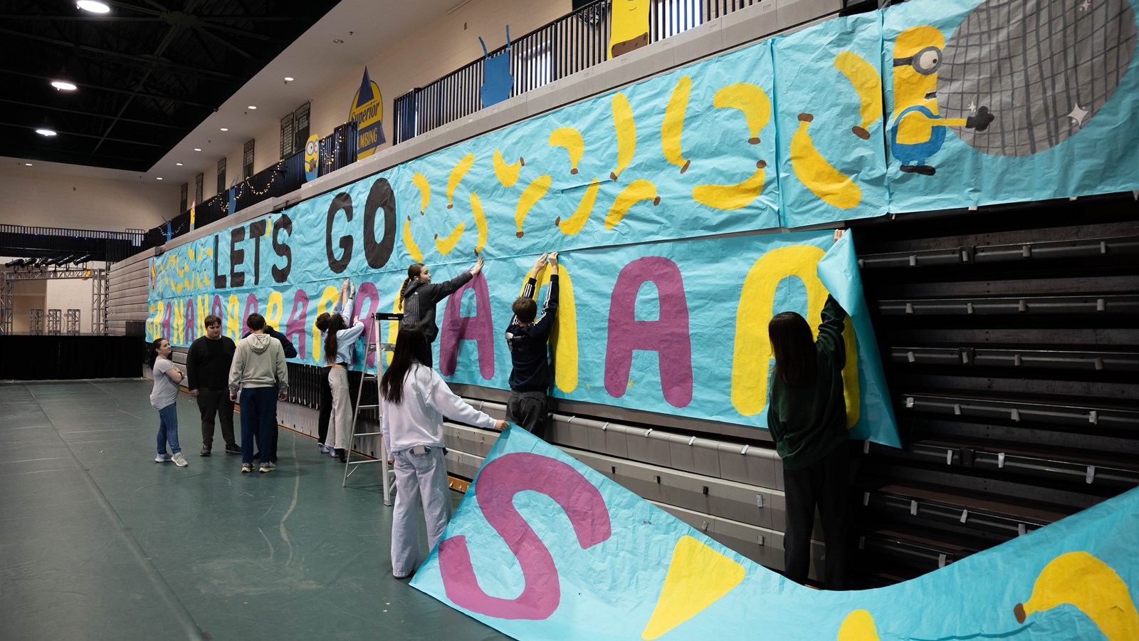 Kennesaw Mountain student volunteers prep the school for the annual Dance of the Year hosted for students with special needs from across Cobb County.