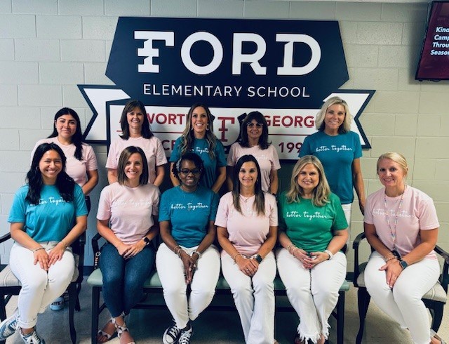 Picture: Kindergarten Front Row: Kathy Reyes, Kaila Apodaca, Kim Williams, Lauren VanSant, Rebecca Goodman, and Courtney Williams Back Row: Perla Avila Rojas, Kim Skradis, Katie Dunn, Lori Jiminez, and Barb Glaser