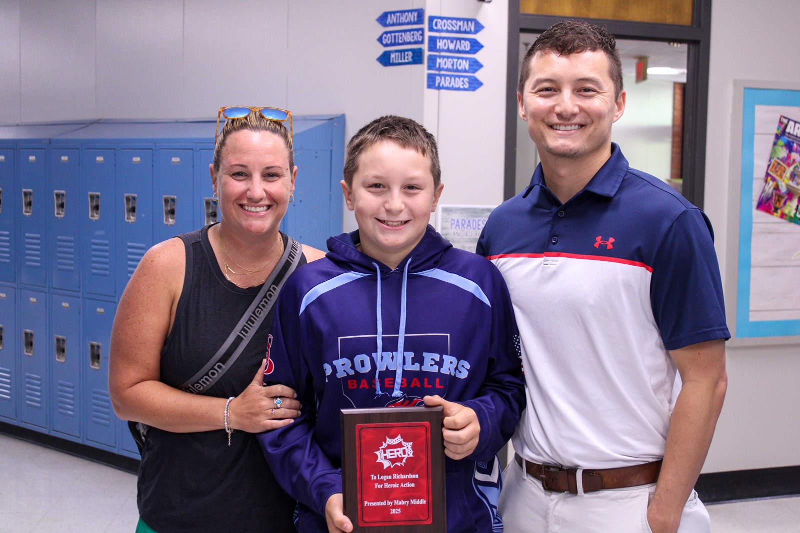 Logan with his parents