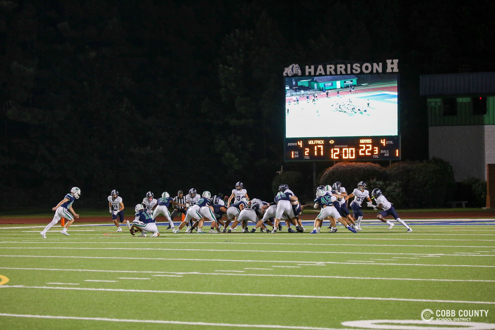 Fans packed the stands to cheer on their team in the local rivalry matchup.