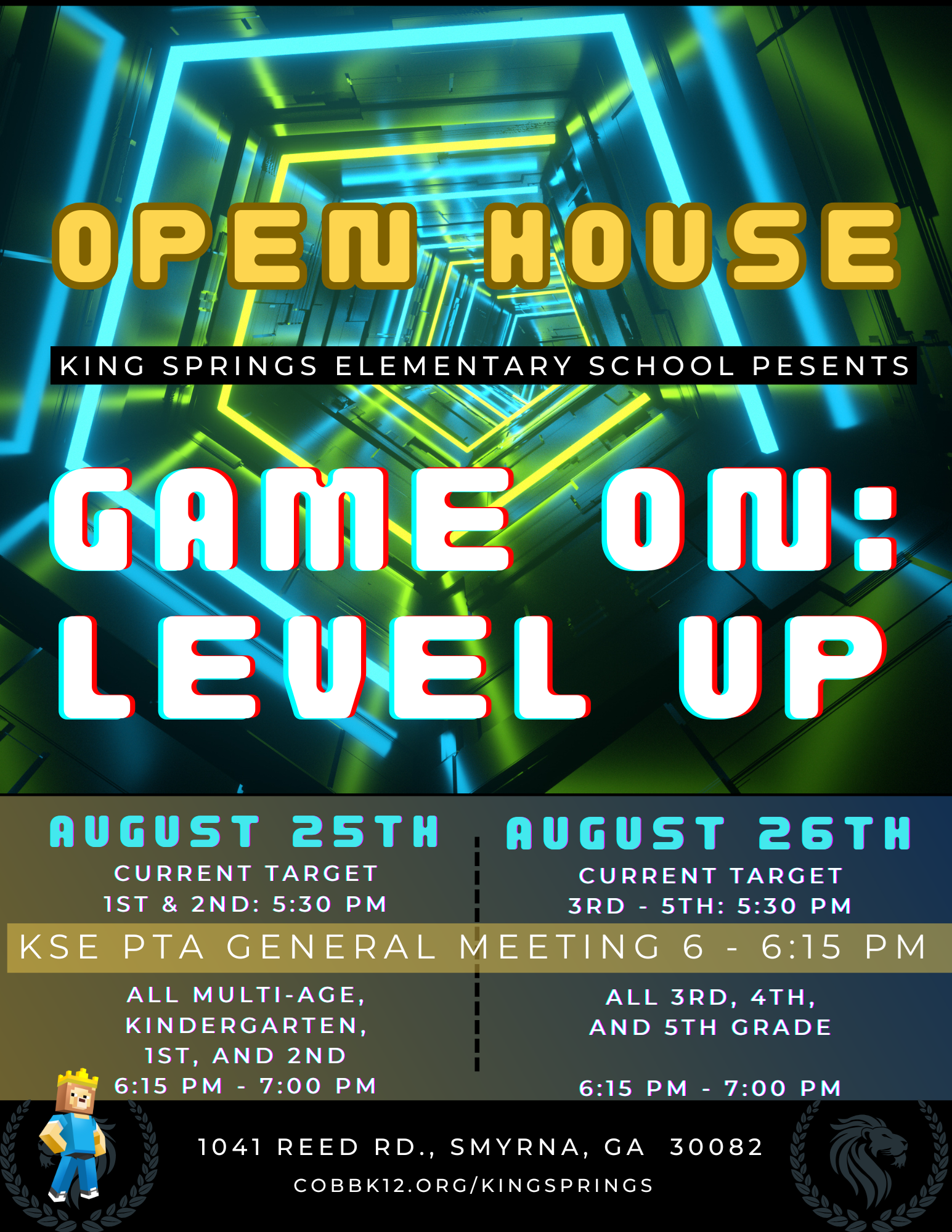 Open House Dates and times 