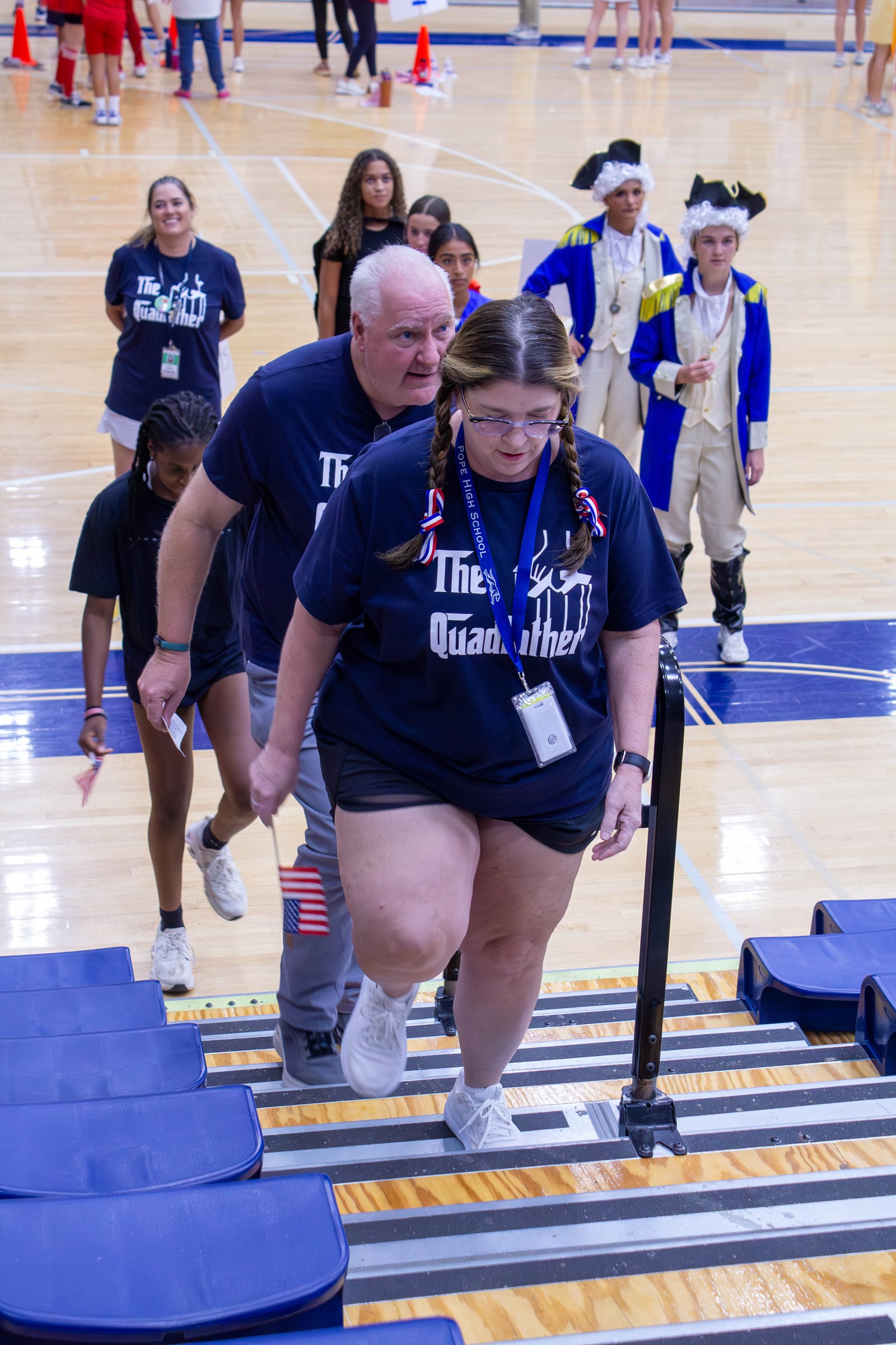 Through the 9/11 Memorial Stair Climb, Pope students and staff honored the memory of the nearly 3,000 lives lost that day.