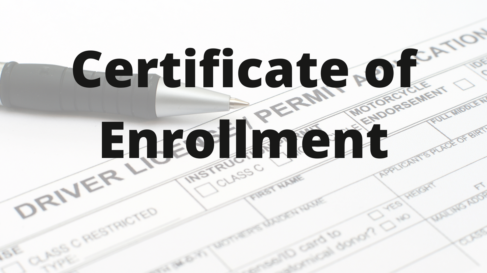 certificate of school enrollment for dds