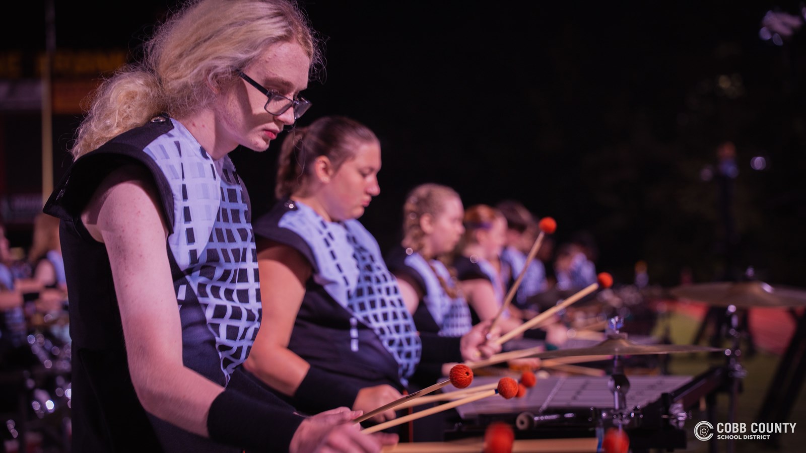 Kell Marching Band percusionists