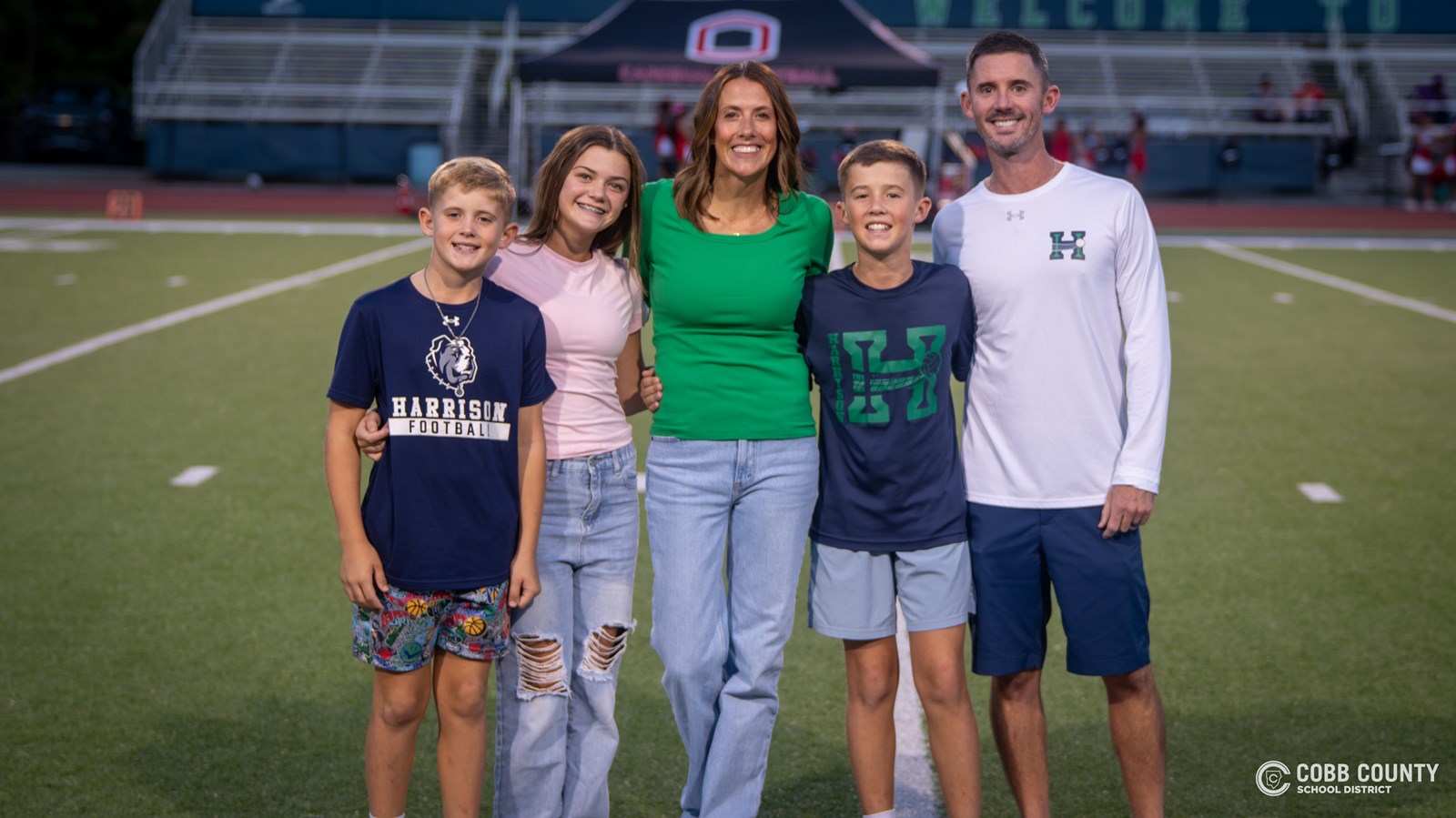 Kristina Johnson and her family during HOF announcement