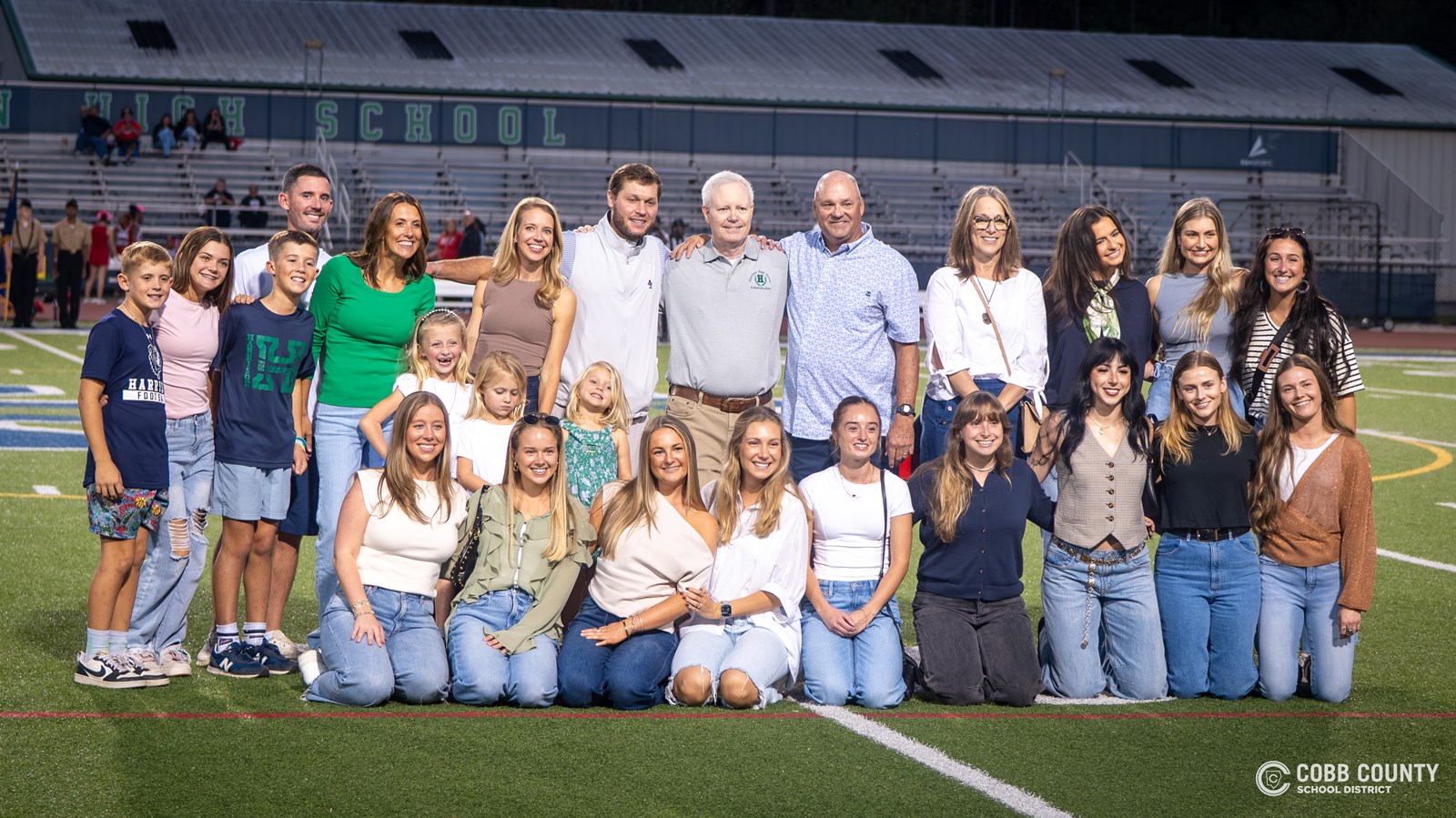 Johnson poses with the rest of the 2025 Harrison Hall of Fame Class