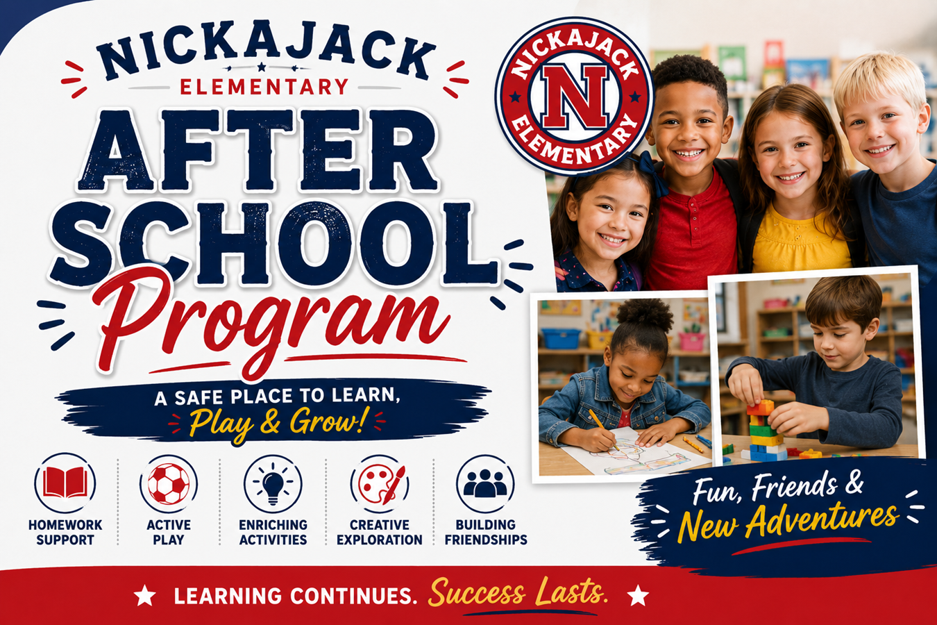 after school program graphic with children