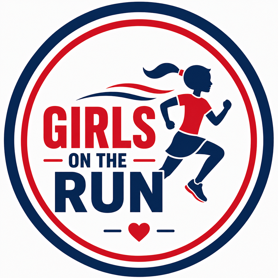 Girls on the Run in a circle with a girl running