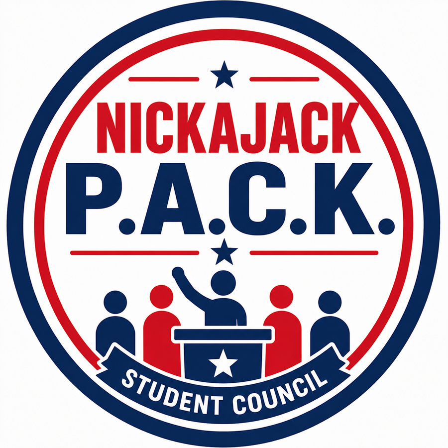 Nickajack P.A.C.K. in a circle with an election symbol