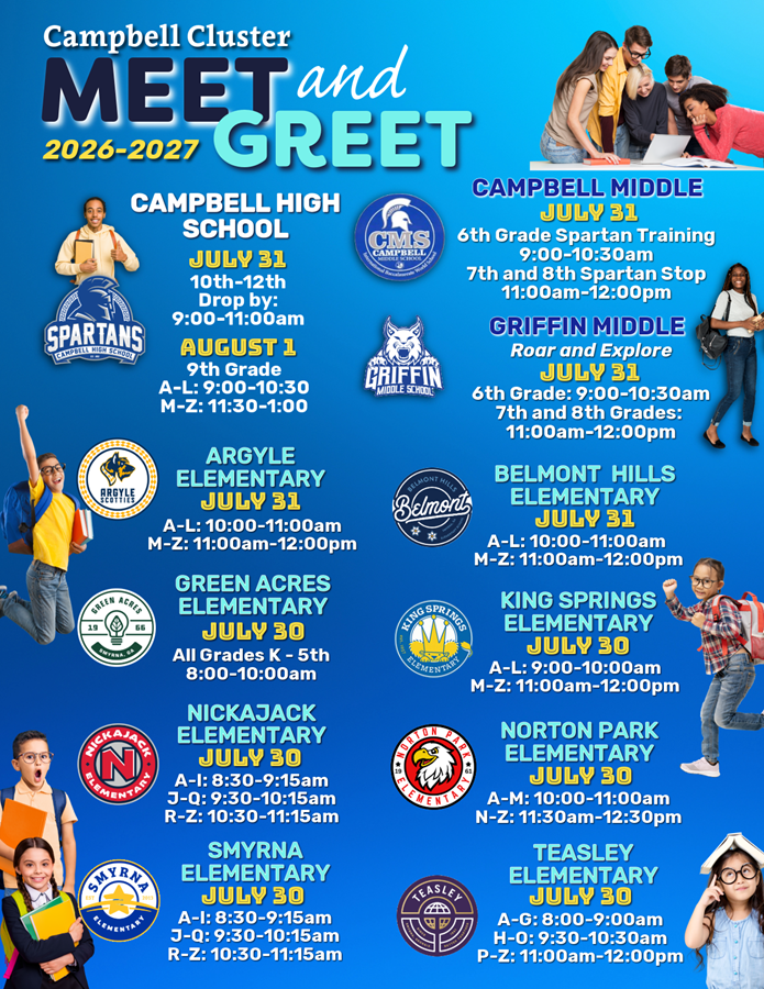 Campbell Cluster Meet and Greet Dates