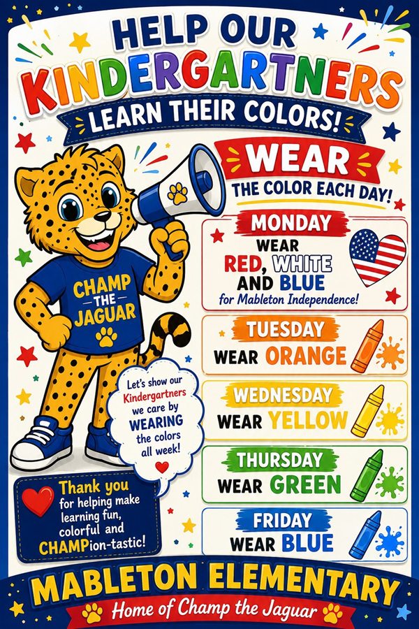 Kindergarten Color Days