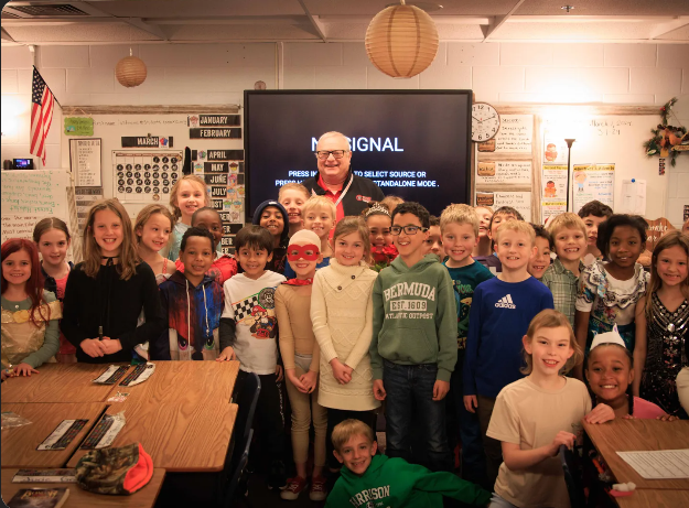 Vaughan Elementary Students gathered in their classroom