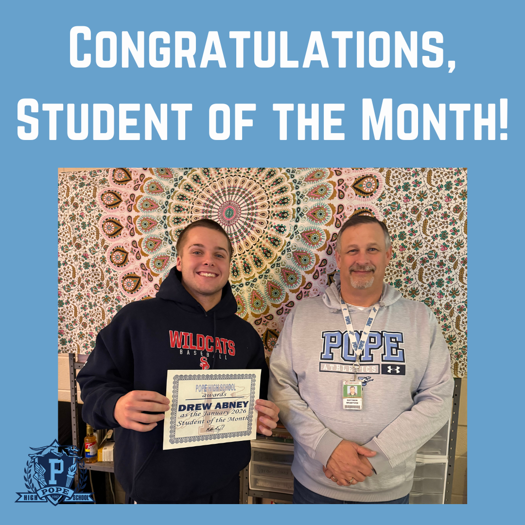 student of the month with principal