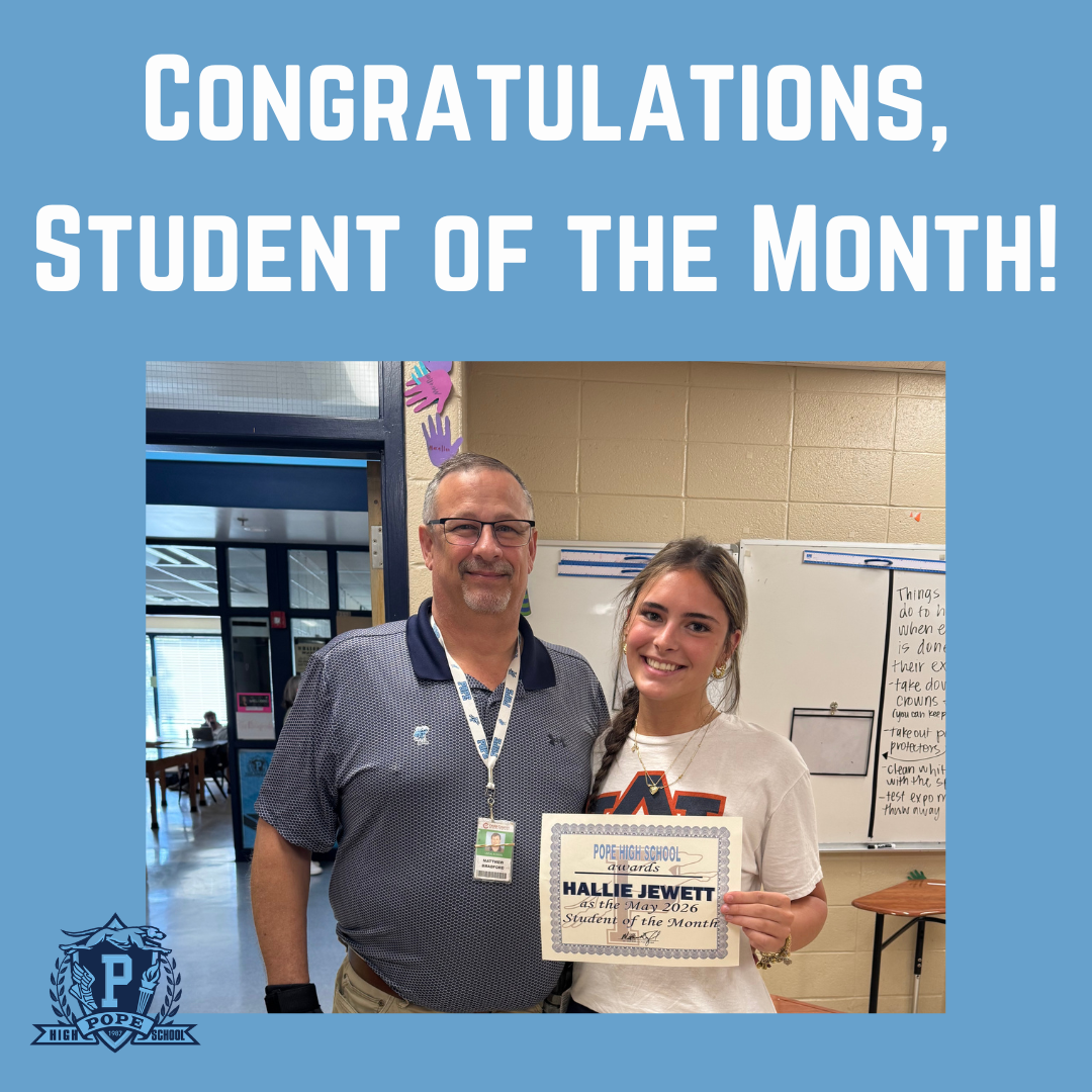 student of the month with principal