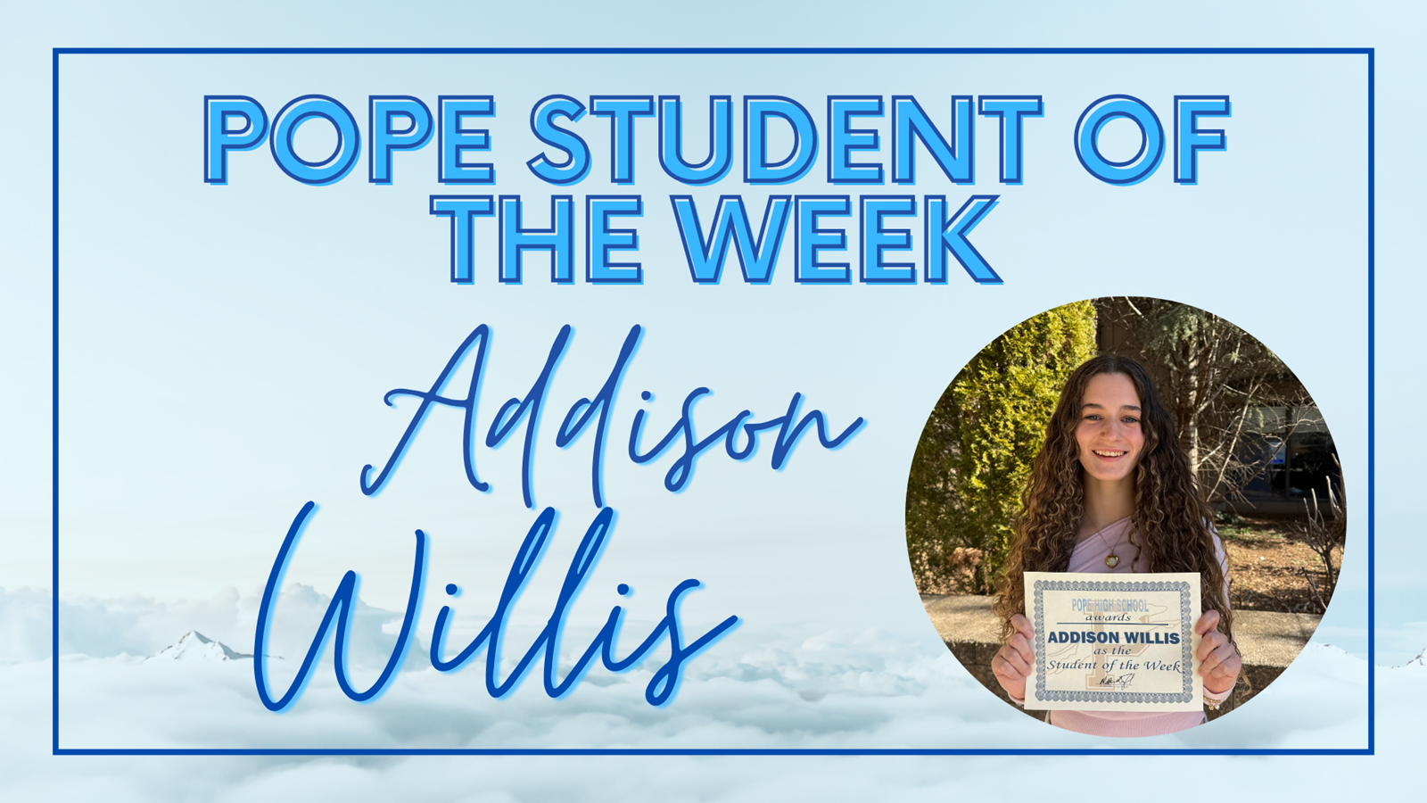 student of the week