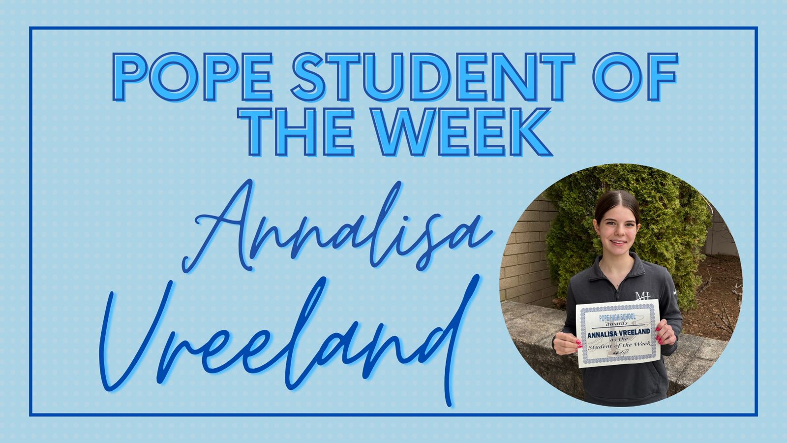 student of the week
