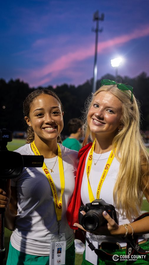 Harrison students and CSN interns Ansley Smith (left) and Addison Williams (right)