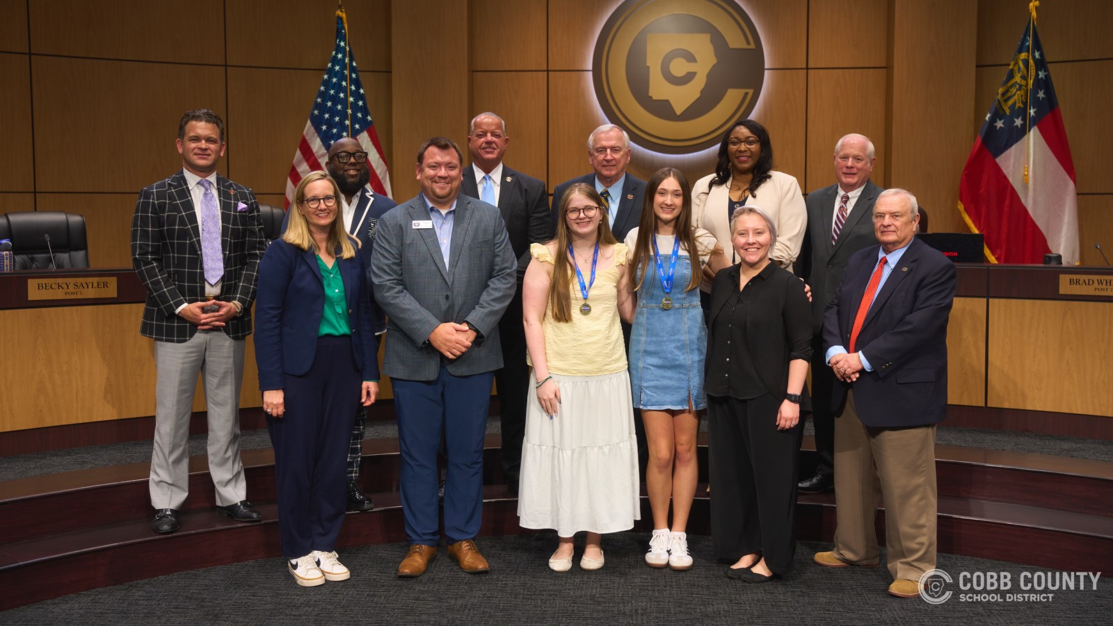 2025 – 2026 GHSA Class 6A Literary State Trio Champions – Meghan Franklin, Emmaline Krogh, and Camilla Craig – Harrison High School 