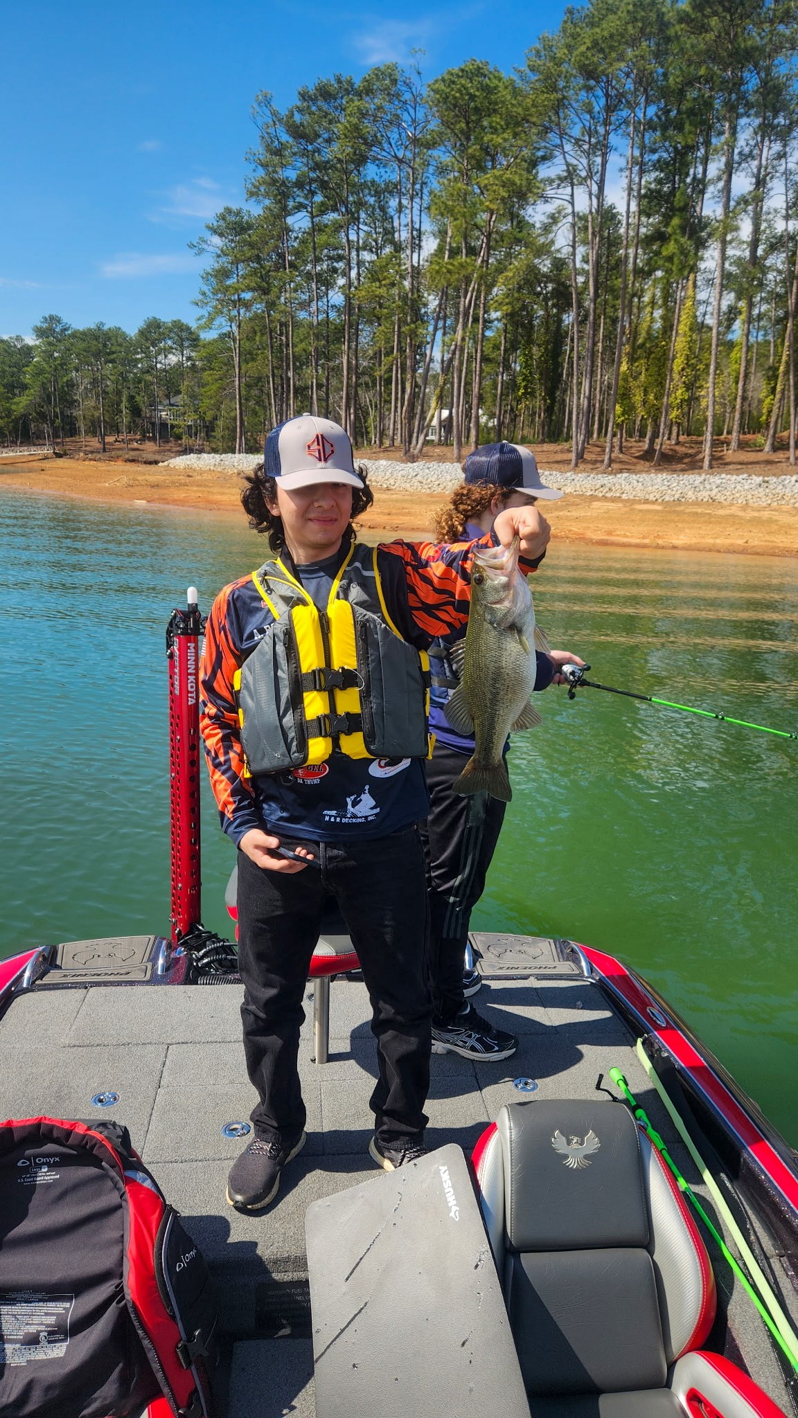 South Cobb's Alan Rojo holding up his Friday catch